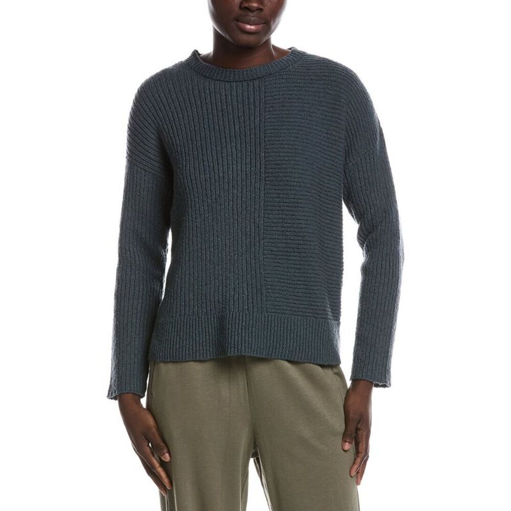 Eileen Fisher Womens Crewneck Sweater, Blue